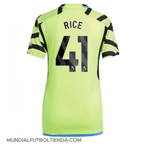 Camiseta Arsenal Declan Rice #41 Segunda Equipación Replica 2023-24 para mujer mangas cortas